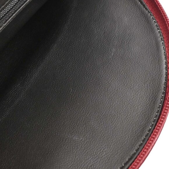 Yves Saint Laurent Red Leather Y Cut Out Handbag - Picture 7 of 11